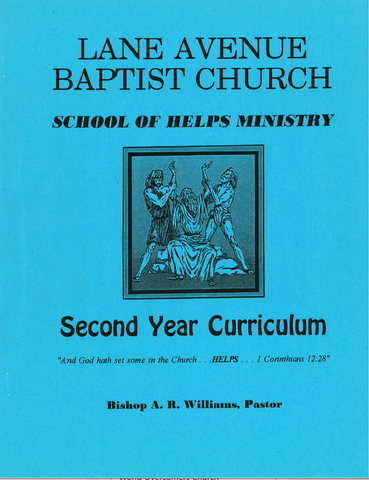 Lane Avenue Baptist Church School of Helps Ministry Second Year Curriculum PDF