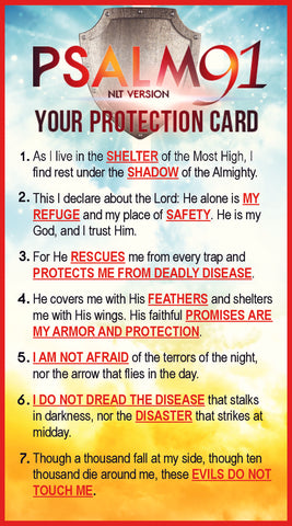 Psalm 91 Protection Card