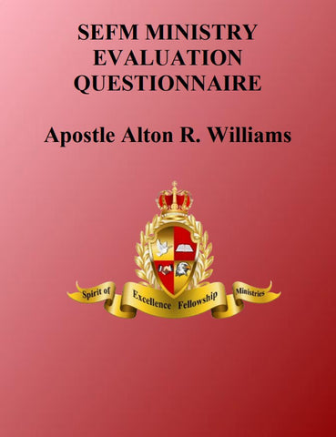 SEFM Ministry Evaluation Questionnaire PDF